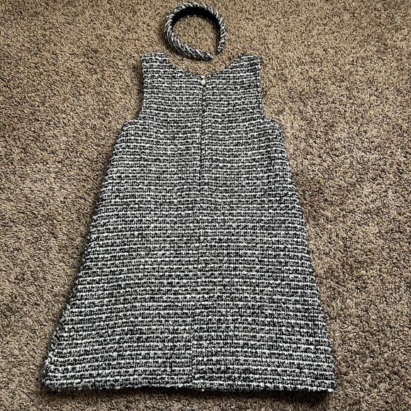 Rachel Zoe Size 6 Shift Metallic Black/White/Gold Tweed Holiday Dress& Headband - Picture 9 of 13